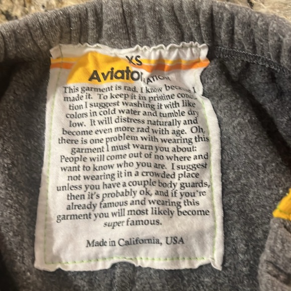 Aviator Nation 5 Stripe Sweatpants in Heather Grey XS New - Picture 10 of 11